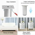 thumbnail image 5 of Uxcell 4 '' Round Furniture Leg Table Feet Replacement Height Adjuster Aluminium Alloy Silver Tone 1pcs, 5 of 7