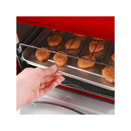 Nostalgia - RTOV2RR Retro 12-Slice Convection Toaster Oven - Retro Red