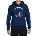 thumbnail image 2 of Wild Bobby, Can't Work Today My Arm Is In A Cast, Fishing, Unisex Graphic Hoodie Sweatshirt, Navy, X-Large, 2 of 5