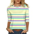 thumbnail image 2 of Wowcloth Woman's 3/4 Sleeve Round Neck Blouse for Carnival Parties and Everyday Wear, 2 of 8