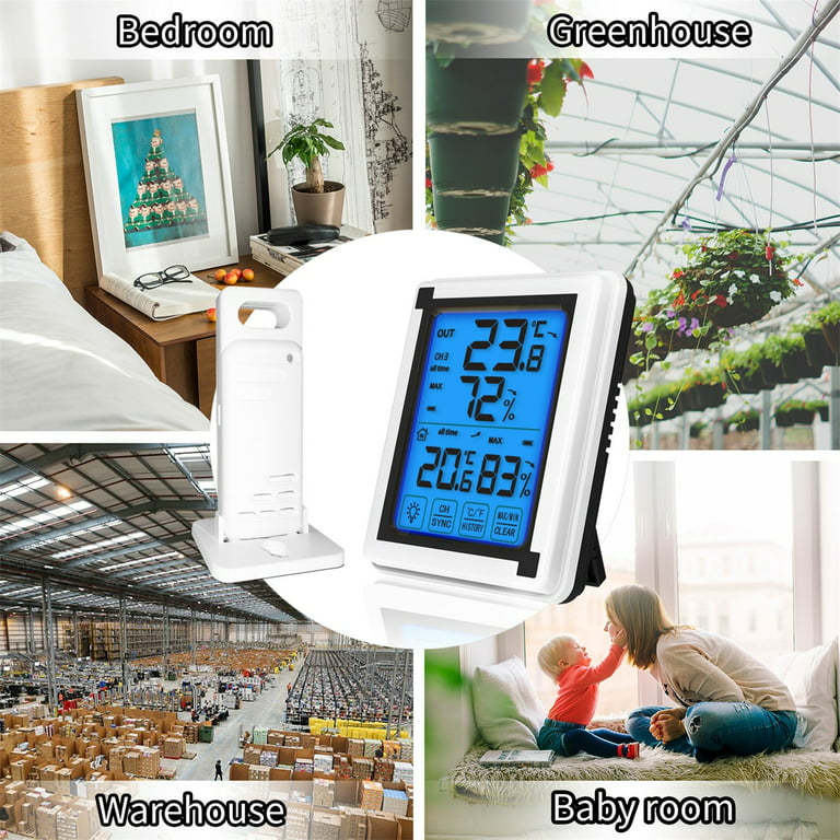 Large Display Indoor WiFi 433MHz Wireless Baby Room Thermometer & Hygrometer  - China 433MHz Wireless Thermometer, WiFi Thermometer Hygrometer