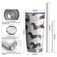 thumbnail image 6 of 20 Oz Dachshund and Heart Coffee Tumbler Double Wall Insulated Stainless Steel Water Bottle | Metal Reusable Thermoses Flask with Cup Cap | Leak & Sweat Proof with Anti-Dust Lid, 6 of 7