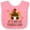 Pink and White, variant on Inktastic 1st Turkey Day Thanksgiving Boys or Girls Baby Bib