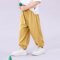 thumbnail image 2 of Jalioing Toddler Kids Long Bloomers Breathable Elastic Waist Joggers Boys Girls Lightweight Summer Lounge Pants, 2 of 7
