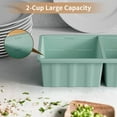 thumbnail image 2 of TINANA Silicone Freezer Tray with Lid 2 Pack, 2 Cup Freezing Food Molds, Make Perfect Soups, Extra Large Ice Cubes for Meal Prep, Sauces, Soups, Stews, Broths, Oven and Dishwasher Safe-Green, 2 of 7
