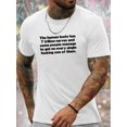 thumbnail image 1 of Men's Polyester Crew Neck T-Shirt with Humorous Nerve Quote | Geometric Pattern | Short Sleeve | Slight Stretch Fabric | Casual Summer Knit Top | Daily WearFather's Day, Mother's Day, New Year, Spri, 1 of 4