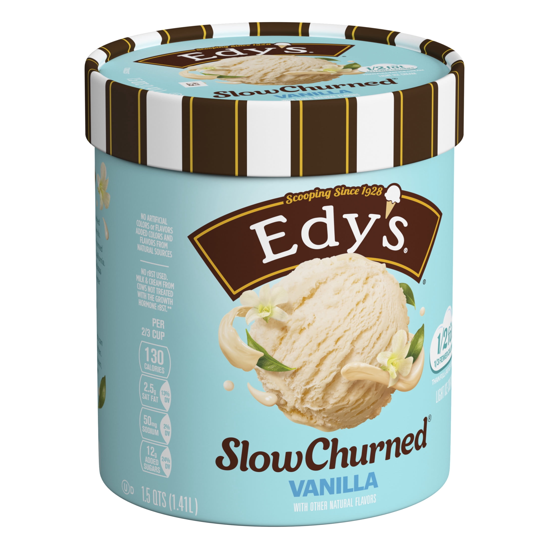 Edy’s/Dreyer’s Slow Churned Classic Vanilla Light Ice Cream, 1.5 Qt