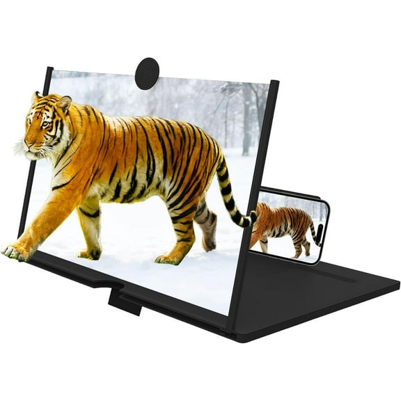 Upgraded HD Mobile Phone Screen Magnifier, Foldable Video Amplifier Stand for Movies and Gaming