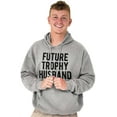 thumbnail image 3 of Future Trophy Husband Engagement Hoodie Hooded Sweatshirt Men Brisco Brands S, 3 of 6