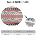 thumbnail image 6 of Multicolor Geometric Boho Pattern Round Fitted Tablecloth with Elastic Edge,Dining Table Cover Waterproof,Outdoor Round Tablecloth for Camping,Dining,Indoor and Outdoor, 6 of 7