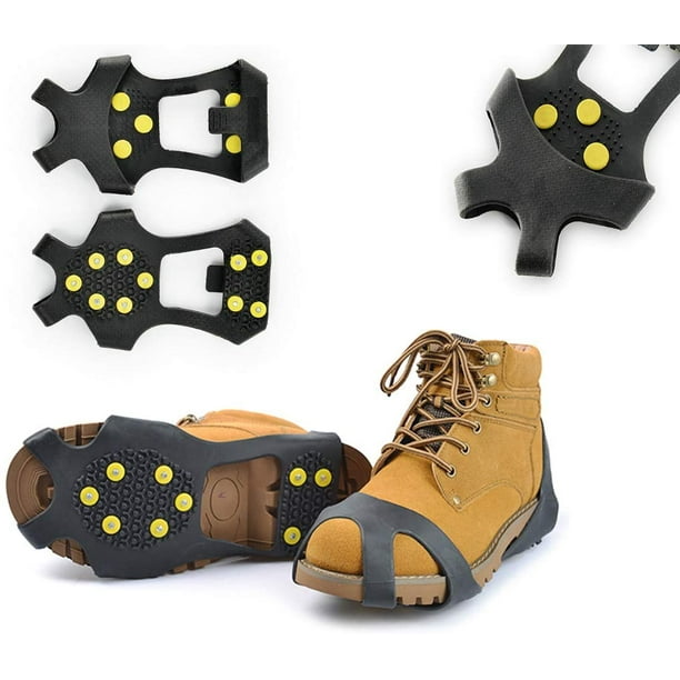 1 paire Enfants Crampons Traction Cleats Spike pour la marche hivernale  Chaussures de sécurité Poignées sur la neige glacée pour les enfants filles  et garçons