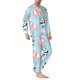 thumbnail image 2 of Fotbe Cute Panda Flying in the Sky Pijama de Hombre con Estampado de Manga Larga, Conjunto de 2 Piezas, Ropa de Dormir Suave y Cómoda con Bolsillos-Medium, 2 of 7