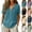 Beige, variant on Sheghy Tops for Women Trendy Casual Solid Color Short Sleeve V-Neck Beige S Loose Fashion