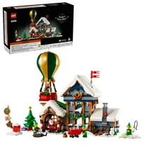 LEGO Icons Santa's Post Office Building Set for Adults - Christmas Village Decoration for Home - Includes Santa Minifigure, 4 Elves Minifigures, & More - Gift for Family- 10339
