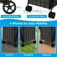 thumbnail image 5 of YEXJ Folding Shopping Cart for Groceries, Upgraded Jumbo Grocery Cart with Waterproof Liner, 32 Gallon Capacity, 360° Rolling Swivel Wheels and Double Basket, Heavy Duty Foldable Utility Cart, 5 of 10