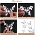 thumbnail image 5 of Namzi Butterfly Wall Decor 48 Pcs 4 Styles Butterfly Birthday Decorations Butterfly Party Decorations&Butterfly Cake Decorations Removable Gold Butterfly Decorations (Silver,Style Randomly Matched), 5 of 5