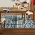 thumbnail image 2 of TOWN & COUNTRY EVERYDAY Dahlia Southwestern Stripe Indoor Outdoor Area Rug, UV Fade Resistant, High-Low Pile, Blue/Multi, 5'2"x7'2", 2 of 13