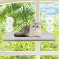 thumbnail image 2 of Cordless Cat Window Perch, Foldable Cat Hammock with 2 Covers, Strong Suction Cups Mount Cat Bed Window Seat for Indoor Cats, 2 of 8