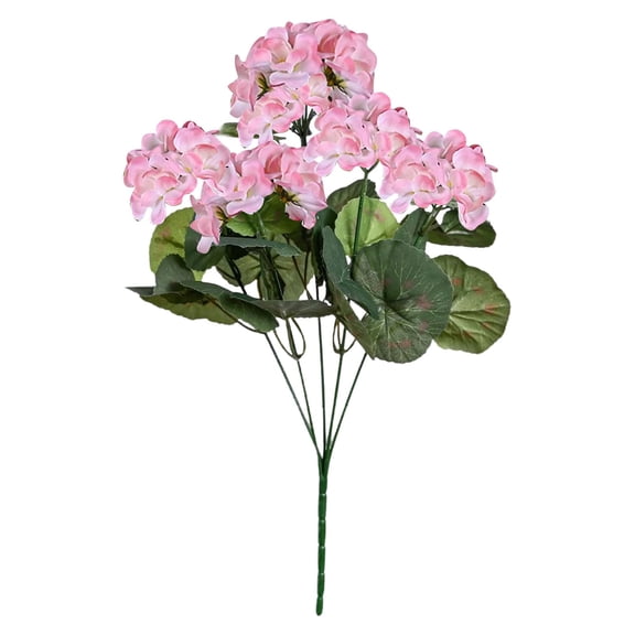 Artificial Geranium Plant, Binkne Realistic Silk Flowers for Outside Uv Resistant Faux Geraniums Flowers for Indoor Outdoor Home Garden Decoration