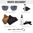 thumbnail image 2 of Ray-Ban RB3701 Rectangle Shaped Non-Polarized Sunglasses for Men - Includes Official RAYBAN Eyewear Kit - Ideal Formal & Casual Wear Sunglasses - Dark Grey Lens, 2 of 7