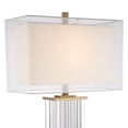 thumbnail image 3 of Vienna Full Spectrum Darcia Modern Table Lamp with White Riser 29" Tall Crystal Sheer Outer White Linen Inner Shade for Bedroom Living Room Bedside, 3 of 6