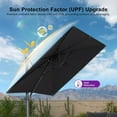 thumbnail image 6 of PURPLE LEAF 9' X 11.5' Rectangle Cantilever Umbrella with Base Outdoor Large Aluminum Patio Umbrella with 3-Year Fade Resistance Recycled Fabric and 360-degree Rotation for Deck Garden Graphite Grey, 6 of 13