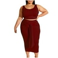 thumbnail image 2 of CEHVOM Costume Femme Été Uni Serré Mode Décontracté Grande Taille, 2 of 6