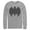 Athletic Heather, variant on Men's Batman Logo Geometric Long Sleeve Shirt Athletic Heather Large