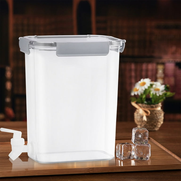 AURIGATE Plastic Drink Dispenser,Beverage Dispenser With Spigot.1.2Gallon  Iced Lemonade Juice Containers With Lids For Fridge Or Parties. Small Water  Dispenser For Daily Use 