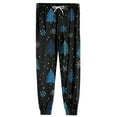 thumbnail image 7 of Wutalume Men's Drawstring Pocket Cuffed Casual Pants with Festive Christmas Print, Soft Home Sleep Pants for Holiday Season and Cozy Nights,Black L, 7 of 7