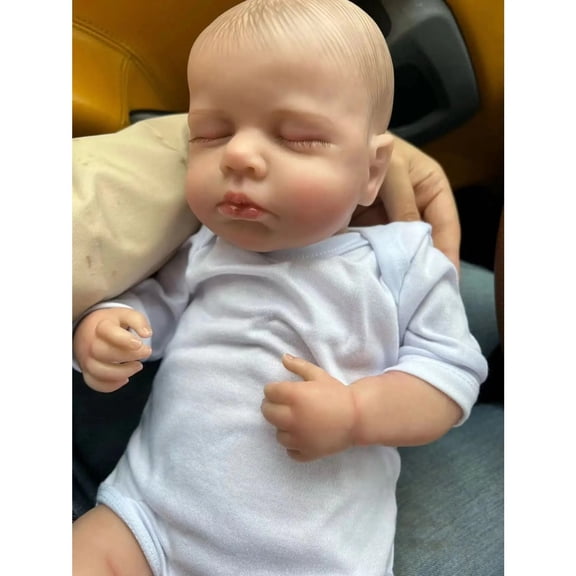 50CM Realistic Finished  Reborn Baby Doll Silicone Vinyl Cloth Body Doll LouLou Handmade Toy For Girls Christmas Gift