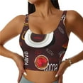 thumbnail image 2 of Picia A Cup Of Black Coffee On A Saucer Sports Bra for Women,Padded Strappy Sports Bras Medium Support Yoga Bra with Removable Cups,Running Yoga Bra-, 2 of 9