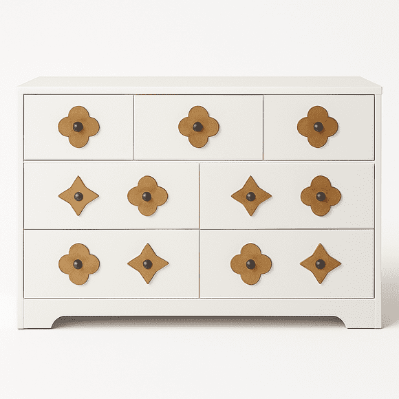 Ourlova Commode Cannelée pour Chambre avec 6 Tiroirs, Commode de 47 Pouces de Large avec Grands Tiroirs et Grande Armoire de Rangement pour Vêtements