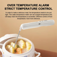 thumbnail image 4 of Digital Thermometer with Stainless Steel Probe, LCD Display for BBQ,Cooking,Baking,USB Charging,over Temperature Warning,1 * Digital Thermometer with Stainless Steel Probe, 4 of 5