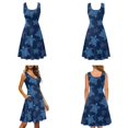 thumbnail image 4 of Jiueut Sea Turtle Pattern Matching Hawaiian Holiday Outfit Set Men's Button T-Shirt Women's Sleeveless Sundress, 2026 Scoop Neck Mini Dress Travel Outfit for Couples Beach Vacation, Size XL, 4 of 5
