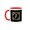 Red/White, variant on 3drose, Letter P- Image of Monogram with Crown and Blue Star- Not Metal Foil, 11oz Mug