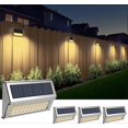 thumbnail image 1 of Solar Fence Light, Stainless Steel Decorative Light LED Garden Light, Waterproof Step Light Wireless Outdoor, 6 Pack, 1 of 5