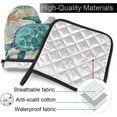 thumbnail image 4 of Blue Sea Turtle Oven Mitts & Pot Holders Sets Holiday Kitchen Decor Nautical Map Area Heat Resistant Non-Slip Potholders Set for Cooking Baking BBQ, 4 of 6