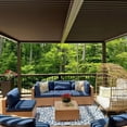 thumbnail image 5 of PURPLE LEAF 11' x 13' Louvered Pergola Outdoor Adjustable Louvre Shade Modern Aluminum Retractable Hardtop Roof for Deck Backyard Garden Bronze, 5 of 10