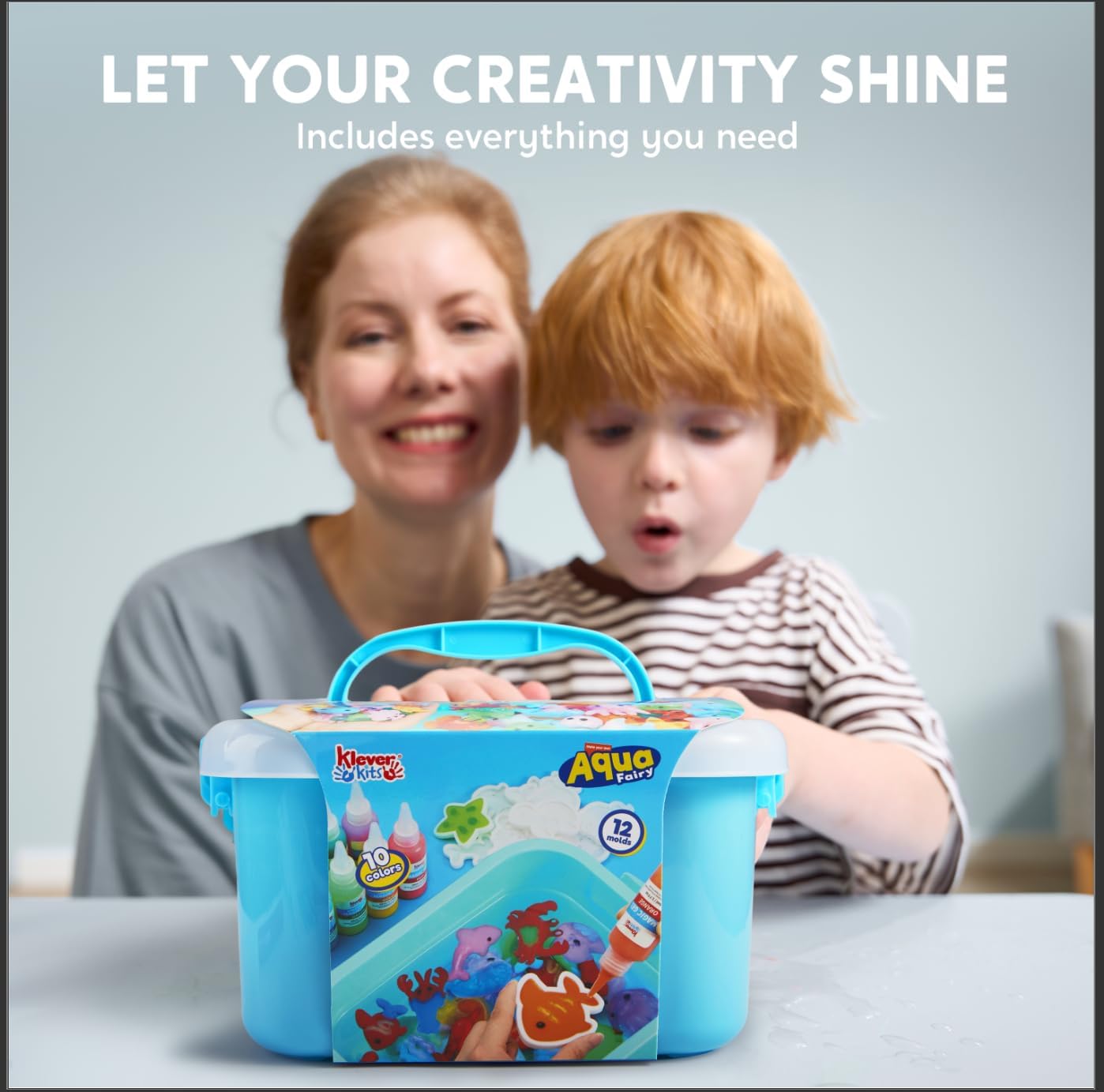 Kit de Juguete Mágico de Agua Joyfy, Juguete de Hada Acuática con 10 Geles Mágicos, 12 Moldes de Criaturas Marinas, Manualidad Creativa DIY, Regalo de Navidad y Cumpleaños para Niños de 3+ 7