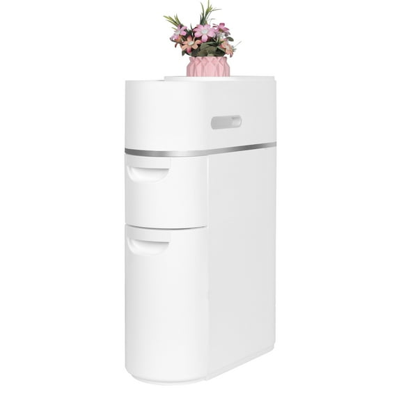 golytefs Tiers Narrow Storage Cabinet with Wheels Modern Floor Storage Cabinet Large Capacity Slim Bathroom Storage Cabinet Bedroom Accessories