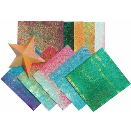 Folia Origami Paper Assortment 5 12 X 5 12 In Assorted Iridescent Color Pack Of 150