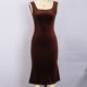 thumbnail image 4 of Vestidos Para Mujer Vestido de Deslizamiento Temperamento Elegante de Punto Split Trendyable Erógeno Collar de Una Palabra Slim Tube Top Sin Mangas Midi Falda Odeerbi ODB186577, 4 of 6