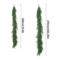 thumbnail image 2 of 9 FT Real Touch Norfolk Pine Garland Green Artificial Christmas Garland Faux Greenery Garland for Holiday Fireplace Mantle Window Indoor Outdoor Decor, Winter Christmas Decorations (1 PCS), 2 of 6