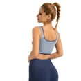 thumbnail image 6 of DHFJKG Sports Camisole Women Summer Cropped Tank Top Sports Workout Color Block Sleeveless Shirts Fitted Stretchy Yoga Gym Running Stylish Tops, 6 of 7