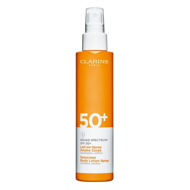 Loción de protección solar en aerosol Clarins Body SPF 50+ 150 ml