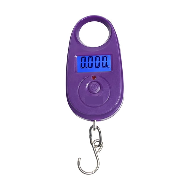 25Kg 5g Mini Balance Numérique Électronique de Pêche Poids de Poche Balances de Bagages Crochet Suspendu LCD Pesée, Pesée Précise