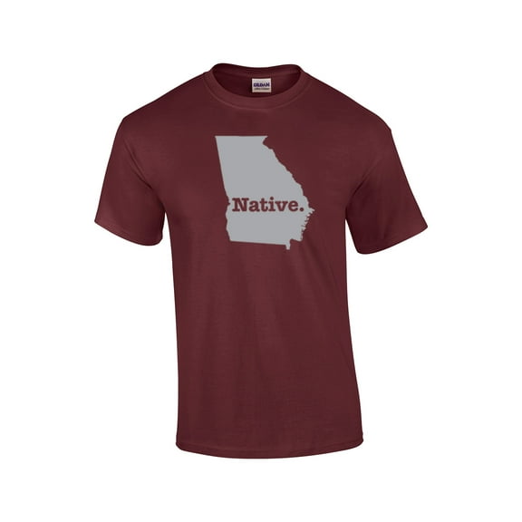 Native to Georgia Southern Short Sleeve T-shirt-Maroon-Small