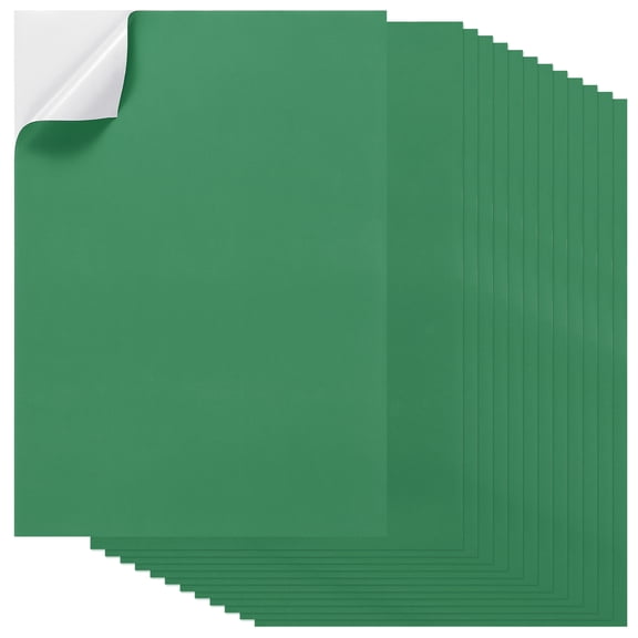 Uxcell 20Pcs Full Sheet Label Sticker Paper, A4 Shipping Labels Matte Colored Adhesive Printable Sticker Paper for Inkjet Laser Printer Printing, Green