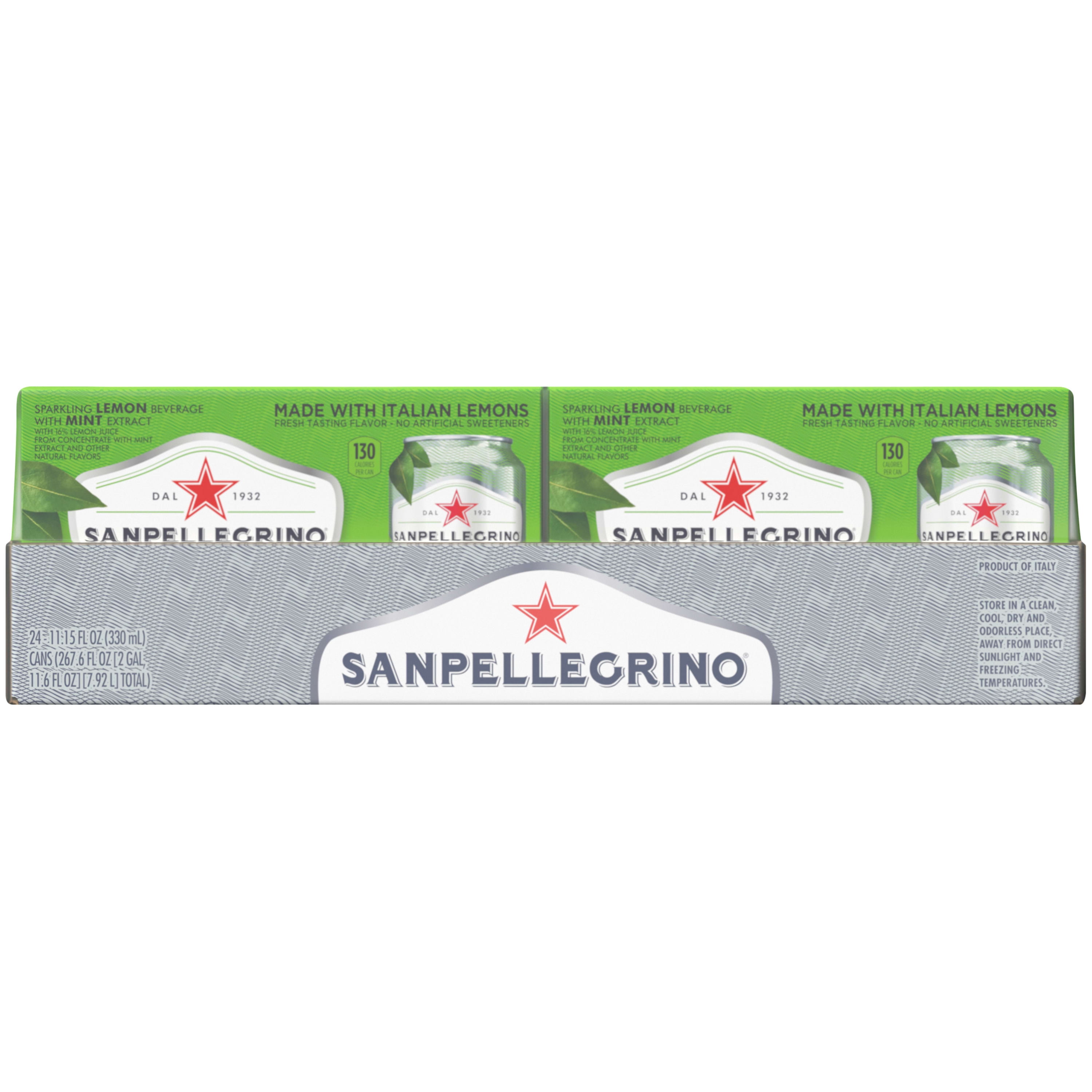 Sanpellegrino Lemon and Mint Limone e Menta Flavoured Water, 267.6 fl oz, 24 Can